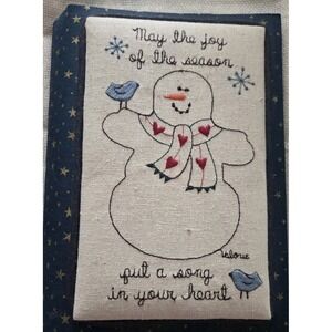 Christmas/Winter Photo Album Vintage Valerie Sockwell Fabric  Folk Art Style NEW